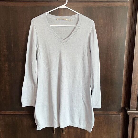 Soft Surroundings Light Blue V-Neck Cashmere Blend Sweater Medium - Picture 1 of 5
